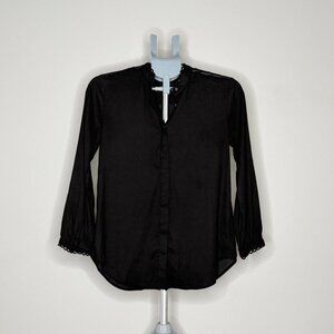Ann Taylor Scallop Trim Blouse